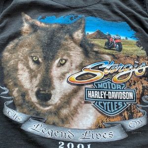 Vintage Harley-Davidson Wolf T Shirt Sleeveless